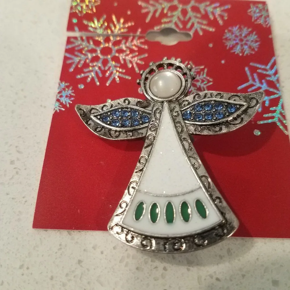 3/$15 Rhinestone Angel Pin NWT